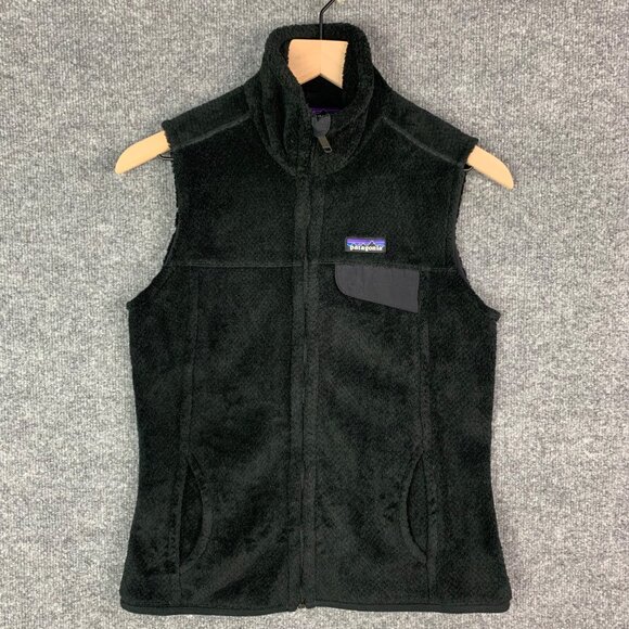Patagonia Jackets & Blazers - Patagonia Vest Womens Sz Small Black ReTool Snap-T Polartec Fleece Full Zip